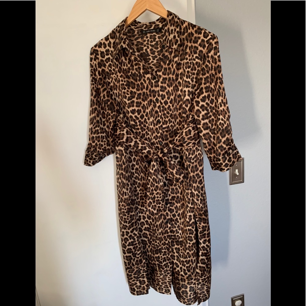 Zara leopard print dress